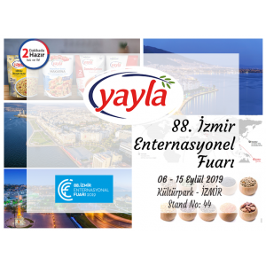 Yayla Bakliyat 6-15 Eylül tarihleri arasında İzmir’de düzenlenen 88. İzmir Enternasyonel Fuarı’na katılıyor.